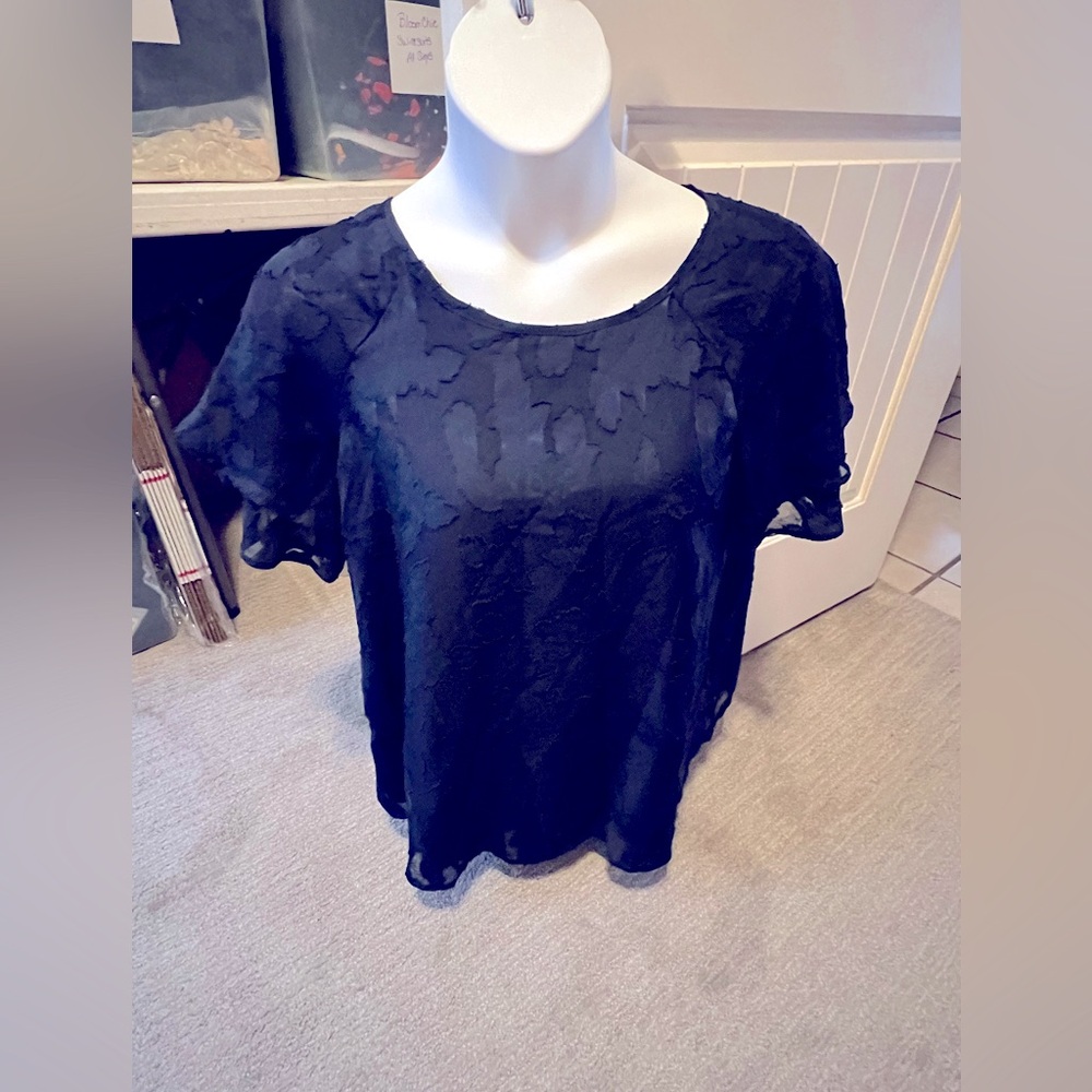 NWT: Bloomchic size 12 navy overlay topn